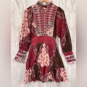 Patchwork mini dress